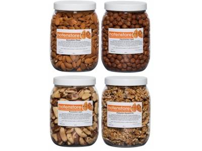 Voordeelpakket noten 1 (amandelen, hazelnoten, paranoten en walnoten)